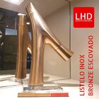 Perfil Listelo "U", Aço Inox 304, Escovado, Bronze - 9 x 11 x