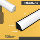 Perfil Para Canto De Sobrepor 2m Para Moveis Marcenaria Led A