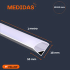 Perfil Para Canto De Sobrepor 2m Para Moveis Marcenaria Led P