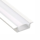 Perfil Para Fita De Led Embultir Slim 25x7mm Branco 2 Metros