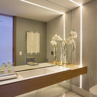 Perfil Para Fita Led Sobrepor 17x15x3000mm - Preto - Branco