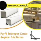 Perfil Para Fita Led Sobrepor Canto Angular 16x16x2000mm - Ci