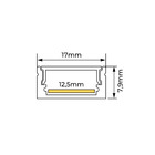 Perfil para LED 1m IP20 Branco Sobrepor Luminatti