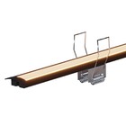 Perfil para LED 1m IP20 Preto Embutir Luminatti