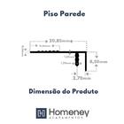 Perfil Piso Parede - Homeney - Preto - 1m