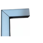 Perfil Preto - Lente Fumê 12mm "fino" Embutir Joelho Negativo