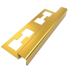 Perfil Quadrado Aço 304 Brilho, Dourado A10mm L12mm C2m