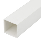 Perfil Quadrado PVC 1m x 25mm Branco Tecnoperfil