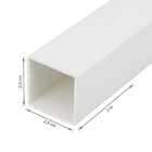 Perfil Quadrado PVC 2m x 25mm Branco Tecnoperfil