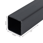 Perfil Quadrado PVC 2m x 25mm Preto Tecnoperfil