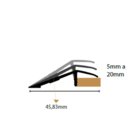 Perfil Redutor Metálico Flex Piso Laminado - Homeney - Branco