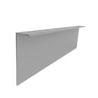 Perfil Rodapé Embutido, Mod "l", Alumínio Epóxi Cinza Fosco ,