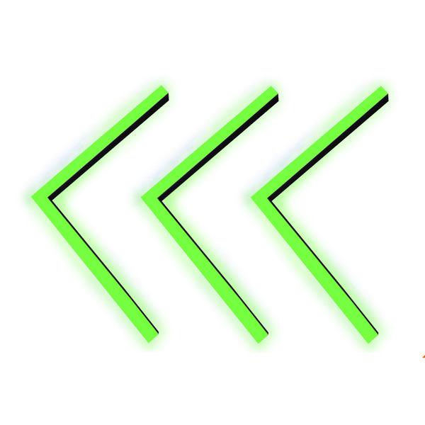 Perfil Seta De Led 50x50cm Sobrepor 35mm + Fita Verde + Fonte