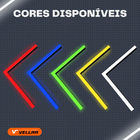 Perfil Seta De Led 50x50cm Sobrepor 35mm + Fita Verde + Fonte