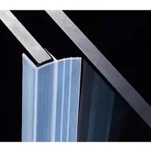 Perfil Silicone Vedação Vidro Rodinho F Aba Flexível 1,80m