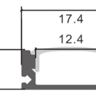 Perfil Slim Embutir Prata 2 Metros Fita Led Gaya