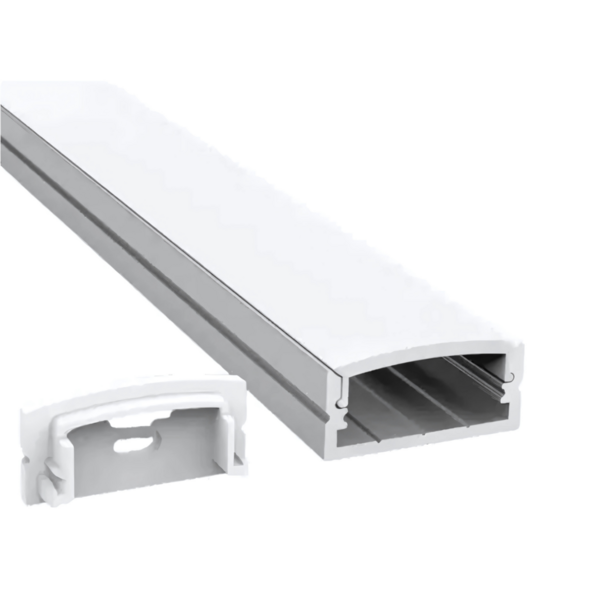 Perfil Slim Sobrepor 20mm X 10mm, Branco 1 Metro - Agimports