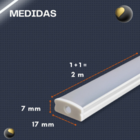 Perfil Sobrepor 17mm 2m + Fita 240 + Fonte + Controle Dimmer