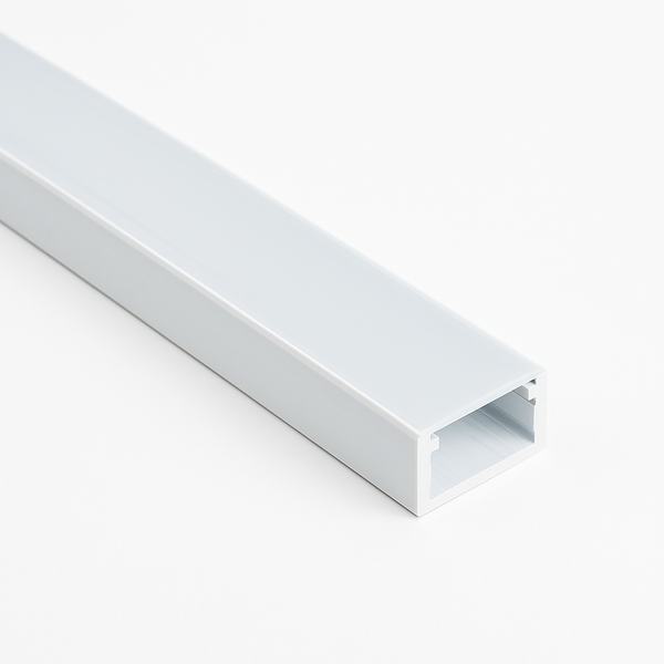 Perfil Sobrepor 30mm X 20mm, Branco - 1 Metro - Agimports