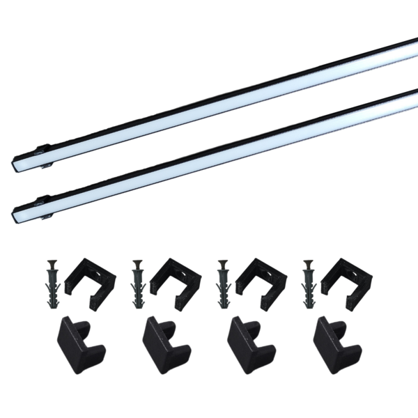 Perfil Sobrepor Led 12x11mm Preto 2x1m Baby Ilunato