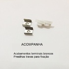 Perfil Sobrepor Para Fita Led 1 Metro Branco Difusor Leitoso