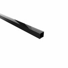 Perfil Sobrepor Para Fita Led 2 Metros Preto Difusor Fumê