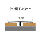 Perfil T 45mm Em Alumínio Para Piso Laminado - Homeney - Bran