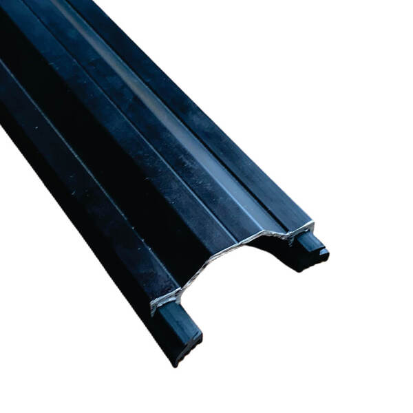 Perfil Trapezio Preto - 6,00m + 12m De Gaxeta Epdm