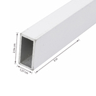 Perfil Tubo Retangular Alumínio 3m x 12,7mm Branco Decal