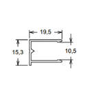 Perfil U 10mm Branco - 6,00m