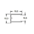 Perfil U 10mm Natural - 6,00m
