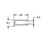 Perfil U 4mm Bronze - 4,00m