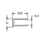 Perfil U 6mm Bronze - 3,00m