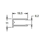 Perfil U 6mm Natural - 6,00m