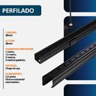 Perfilado Perfurado 38x38x3000mm #24 Cor Preta Seb Brasil