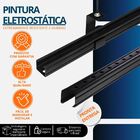 Perfilado Perfurado 38x38x3000mm #24 Cor Preta Seb Brasil