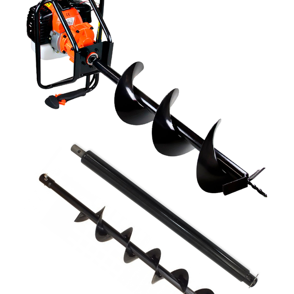 Perfurador De Solo Gasolina 52cc C/broca 80x20 + 80x30 + Exte