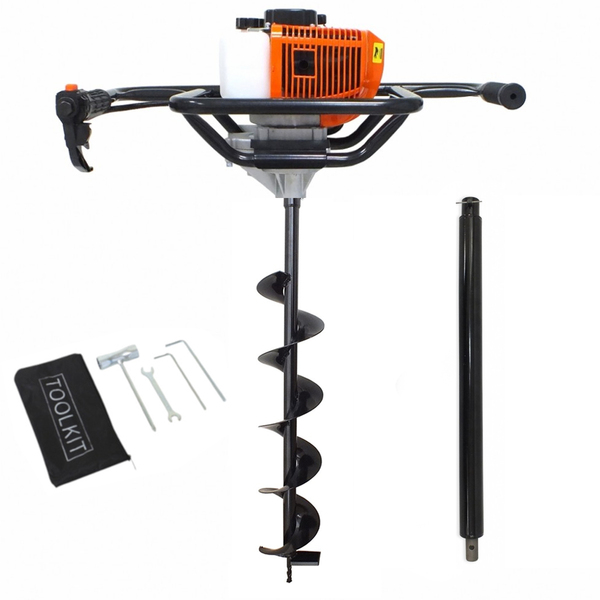 Perfurador Profissional 65cc + Broca De10cm + Extensão 60cm