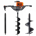 Perfurador Trado Motor 65cc + Brocas 20/30cm + Extensão 1m