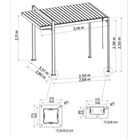 Pérgola  Bioclimático em Alumínio 250x319cm Cinza Clima Odyssea Naterial
