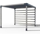 Pérgola Popsteel Robust Club Com Toldo E Parede