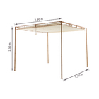 Pergolado Aço Bamboo Efect 230x290x290cm Naterial