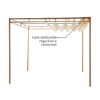 Pergolado Aço Bamboo Efect 230x290x290cm Naterial