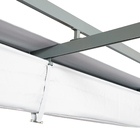 Pergolado Aço e Poliéster Retangular Equinox Cinza 245x320x358cm Naterial