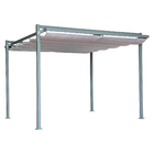 Pergolado Aço e Poliéster Retangular Equinox Cinza 245x320x358cm Naterial