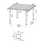 Pergolado  Bioclimático em Alumínio 247x320x358,5cm Cinza Escuro Clima Odyssea Naterial