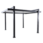 Pergolado  Bioclimático em Alumínio 247x320x358,5cm Cinza Escuro Clima Odyssea Naterial