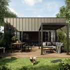 Pergolado Alumínio Bioclimático Clima Cinza 2,29x3,13x1,98m Naterial