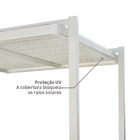 Pergolado Alumínio Quadrado Bioclimático Persea Branco 246x332x372cm Naterial