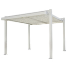 Pergolado Alumínio Quadrado Bioclimático Persea Branco 246x332x372cm Naterial